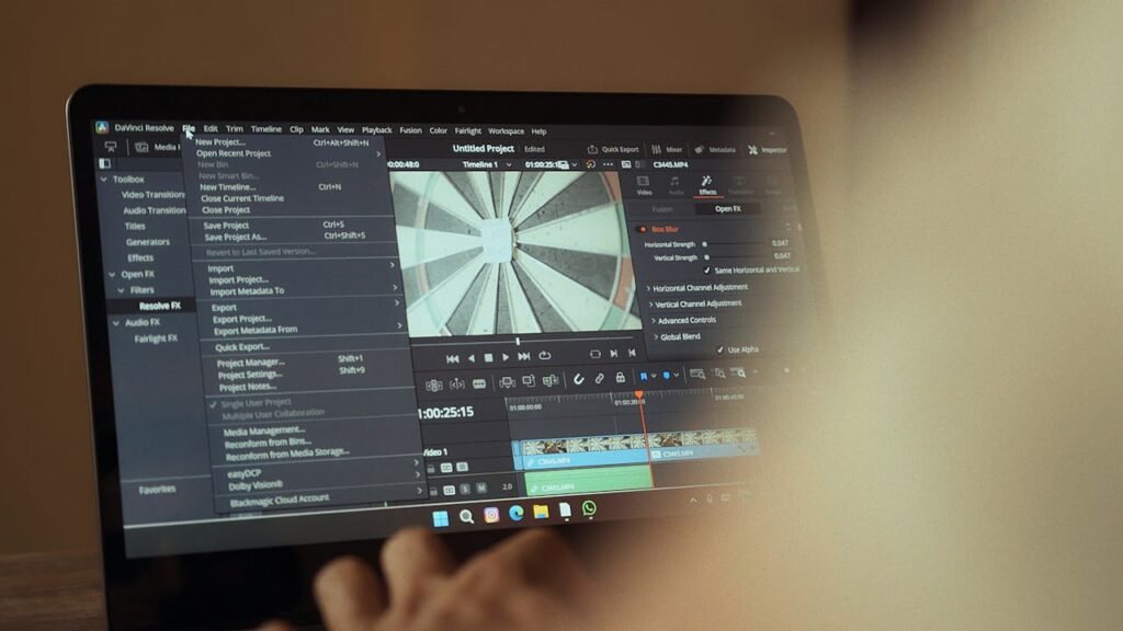 DaVinci Resolve editing on ASUS Gaming Laptop For Video Editing