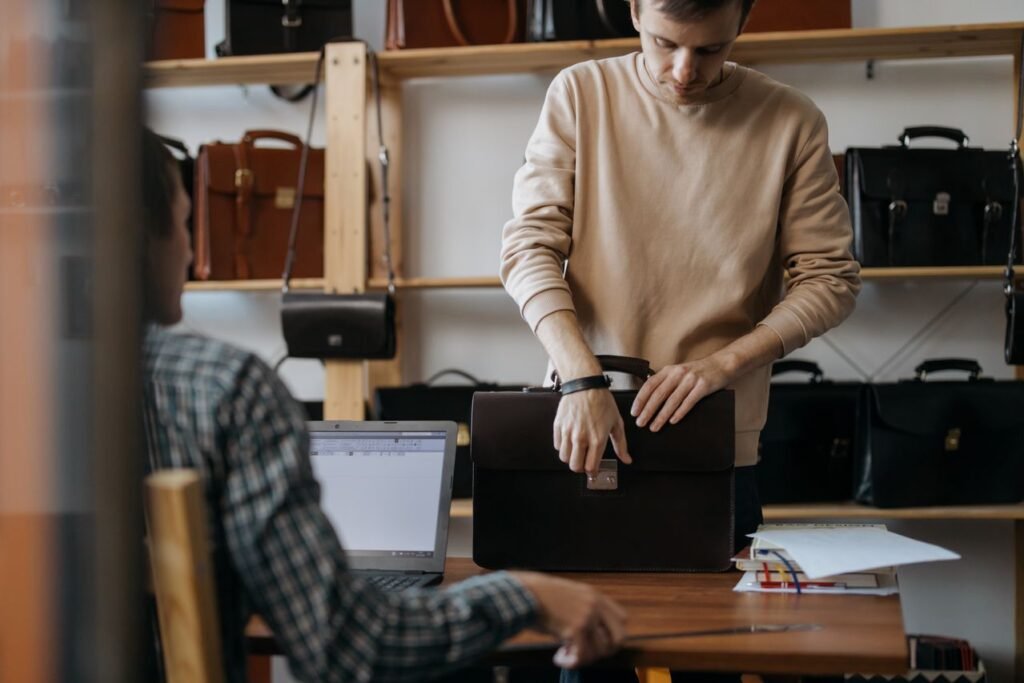 Student evaluating the best laptop case for students