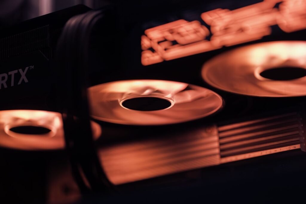 RGB cooling fans inside gaming desktop