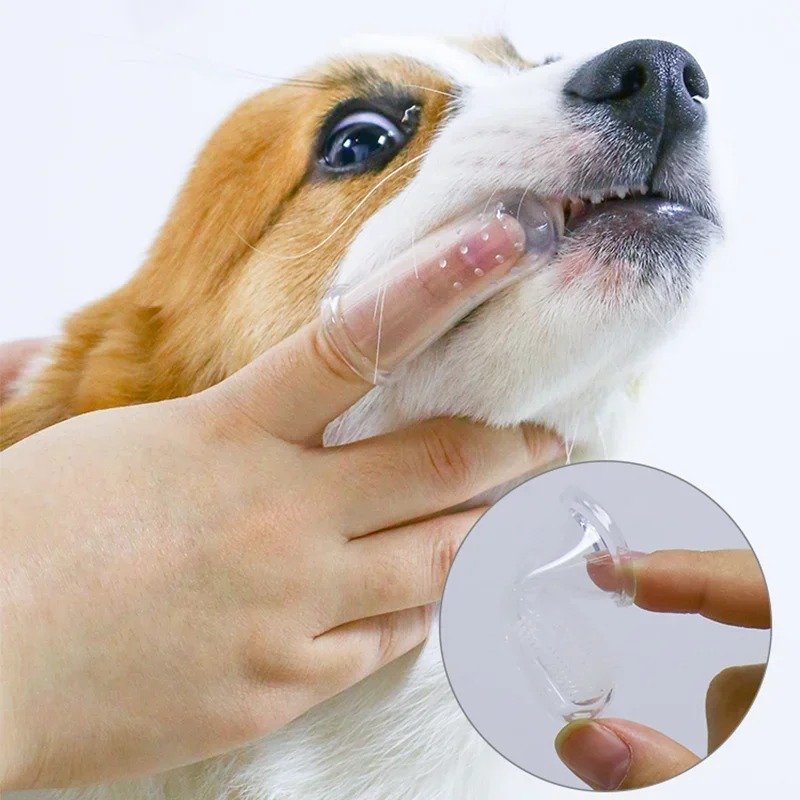 Soft Pet Finger Toothbrush for Dogs