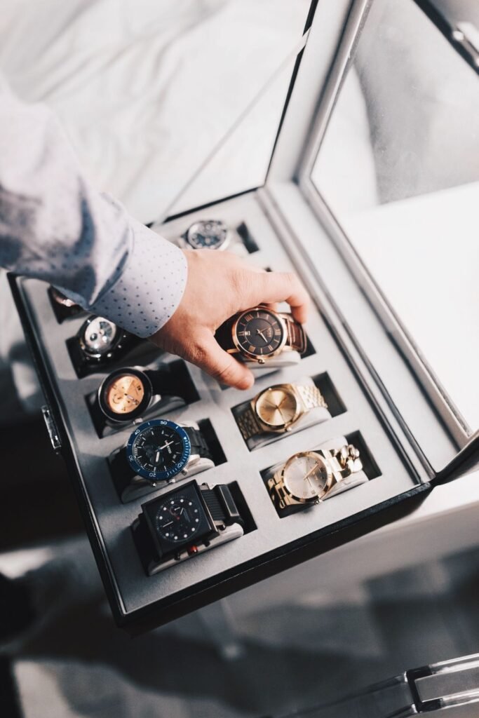 Collection of premium Swiss luxury watches with different styles