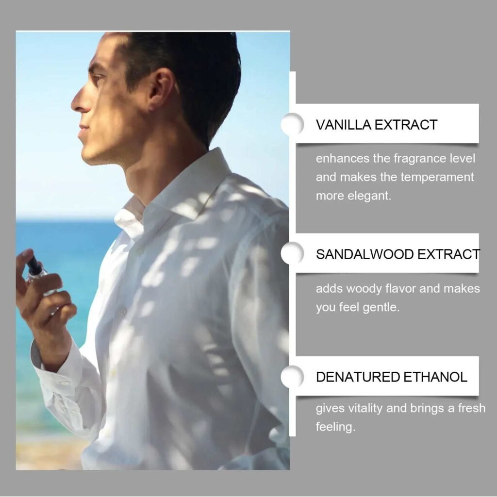 Long Lasting Perfume for Men with sandalwood extract